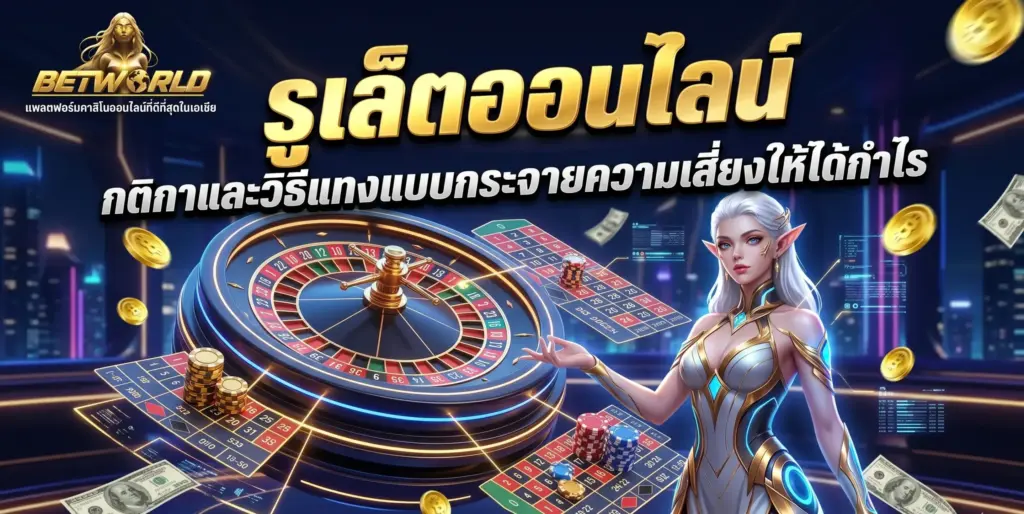 รูเล็ตออนไลน์ กติกาและวิธีแทงกระจายความเสี่ยงให้ได้กำไร
