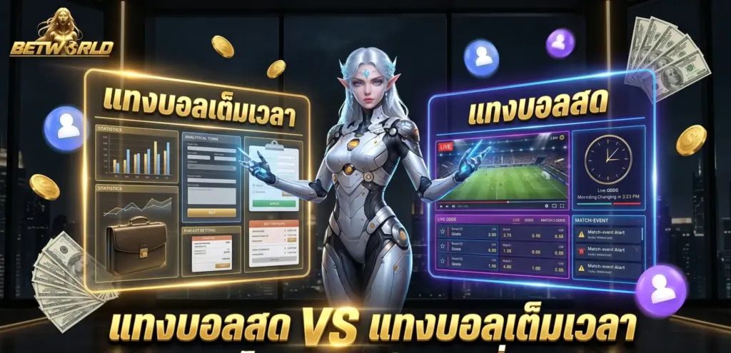 แทงบอลสด VS แทงบอลเต็มเวลา แบบไหนเหมาะกับคุณที่สุด!